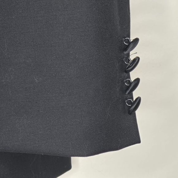 Boss Classic Black Blazer Mix Of Silk And Wool - Picture 3 of 11